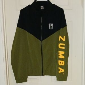 Zumba Fitness Men's Black and Olive Windbreaker